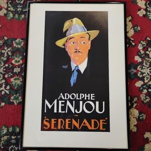 Framed Vintage Movie Poster Adolphe Menjou "Serenade" 1927 Silent Film